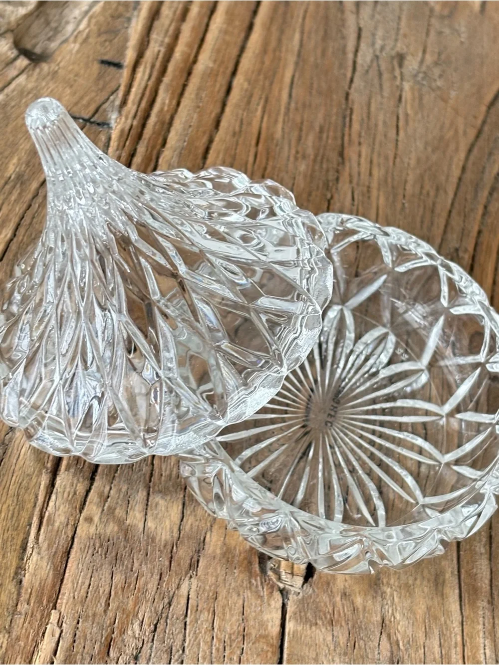 Vintage Hershey's Kiss Crystal Keepsake Trinket Dish Ring Holder